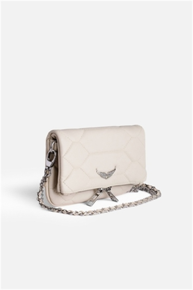 Zadig & Voltaire Rock Nano Xl Mat Bag Beige | ZV-256187