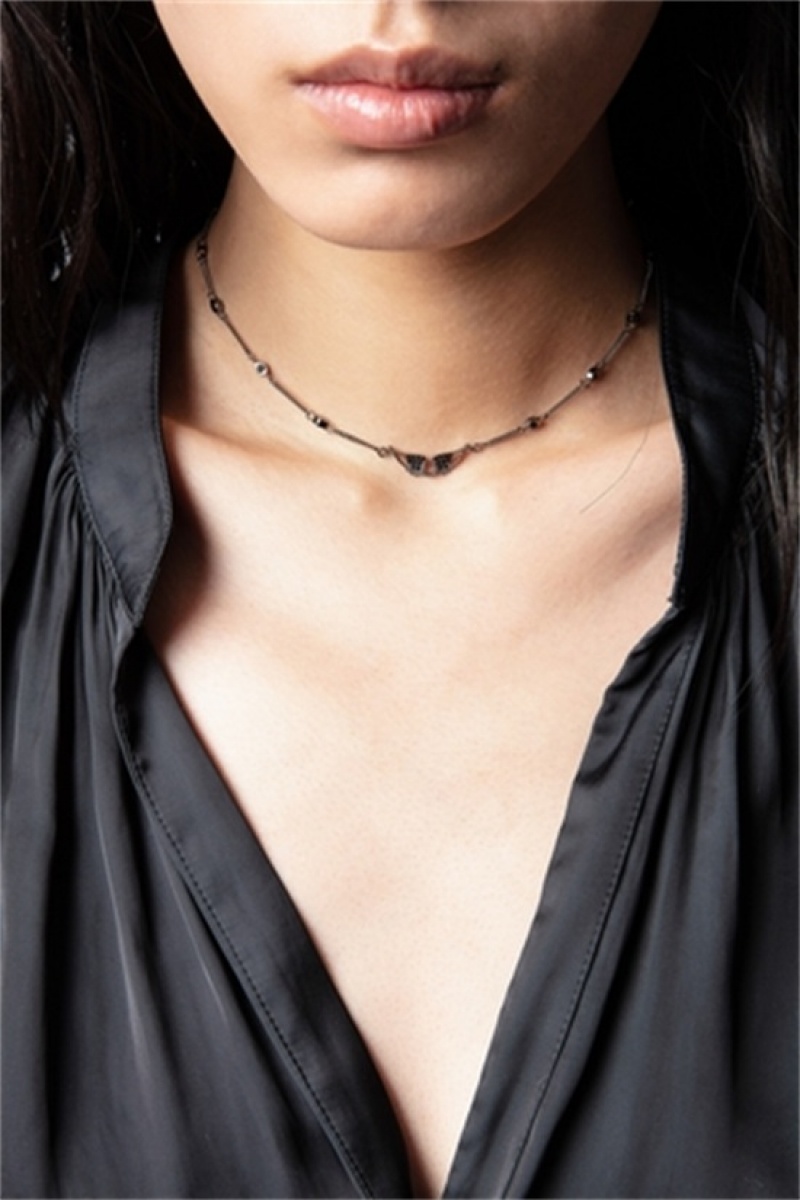 Zadig & Voltaire Rock Necklace Obsidian | ZV-255900