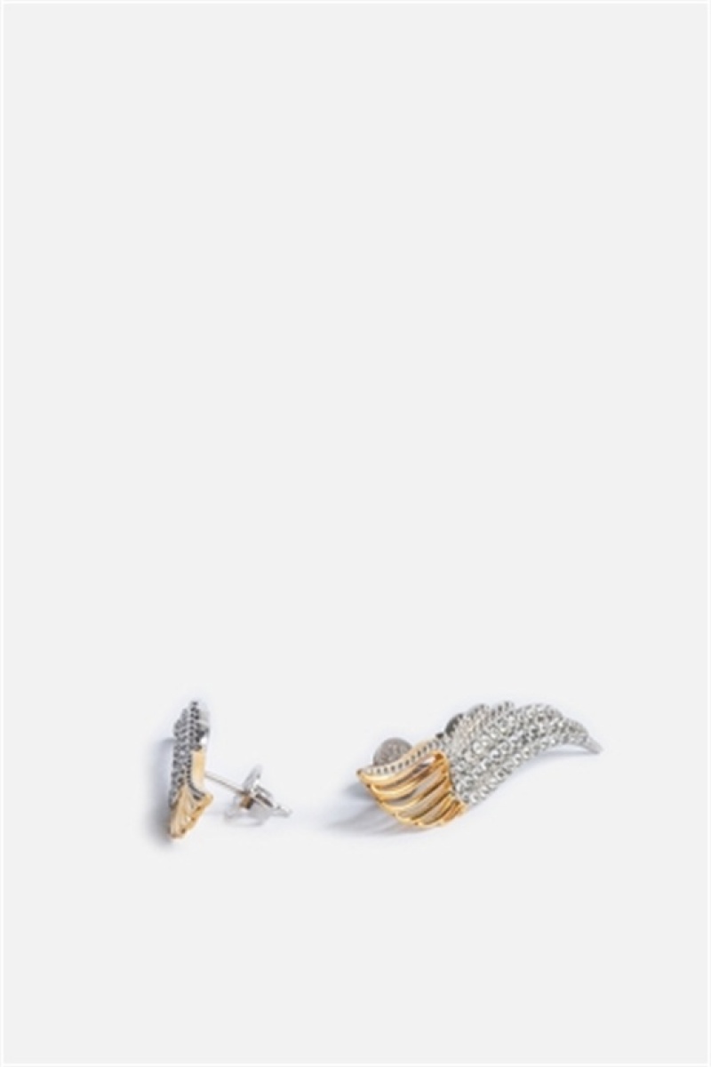 Zadig & Voltaire Rock Over Earrings Doradas | ZV-255888