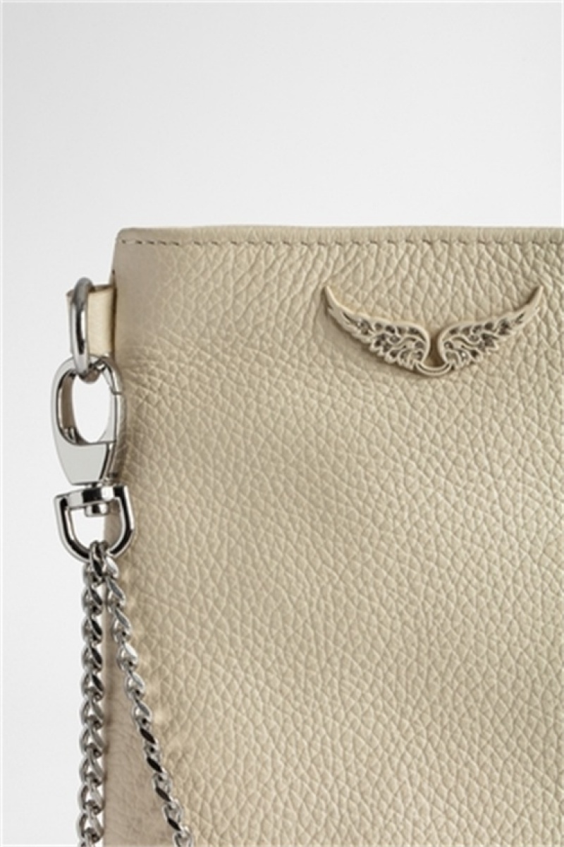 Zadig & Voltaire Rock Phone Pouch Beige | ZV-256075