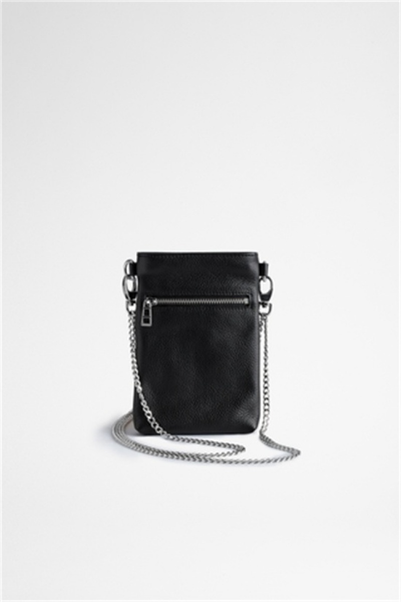 Zadig & Voltaire Rock Phone Pouch Negras | ZV-256074