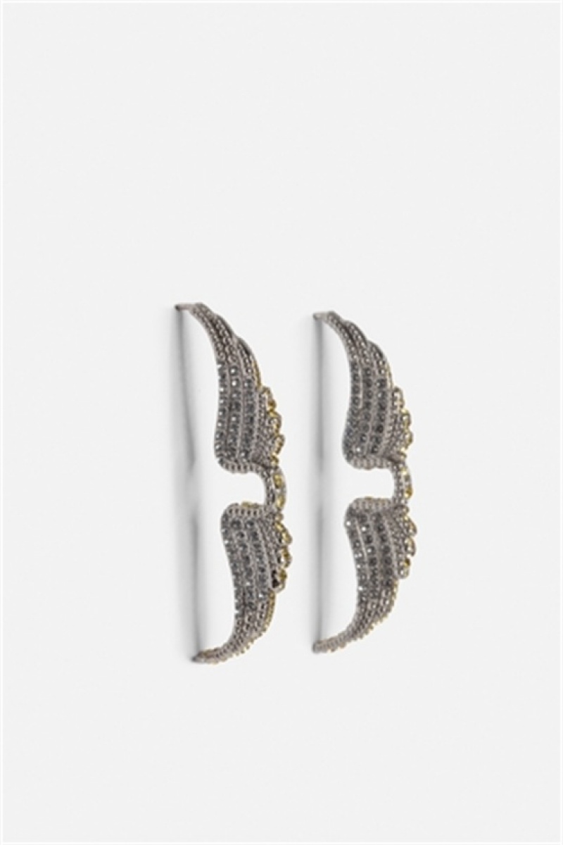 Zadig & Voltaire Rock Piercing Earrings Plateadas | ZV-255890