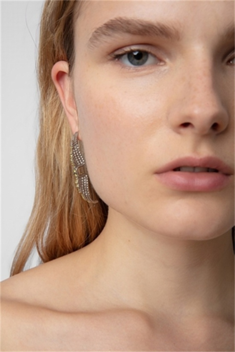 Zadig & Voltaire Rock Piercing Earrings Plateadas | ZV-255890