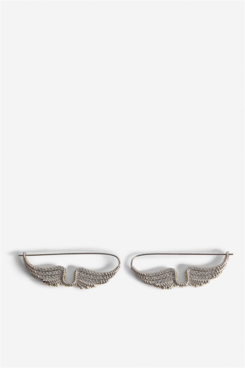 Zadig & Voltaire Rock Piercing Earrings Plateadas | ZV-255890