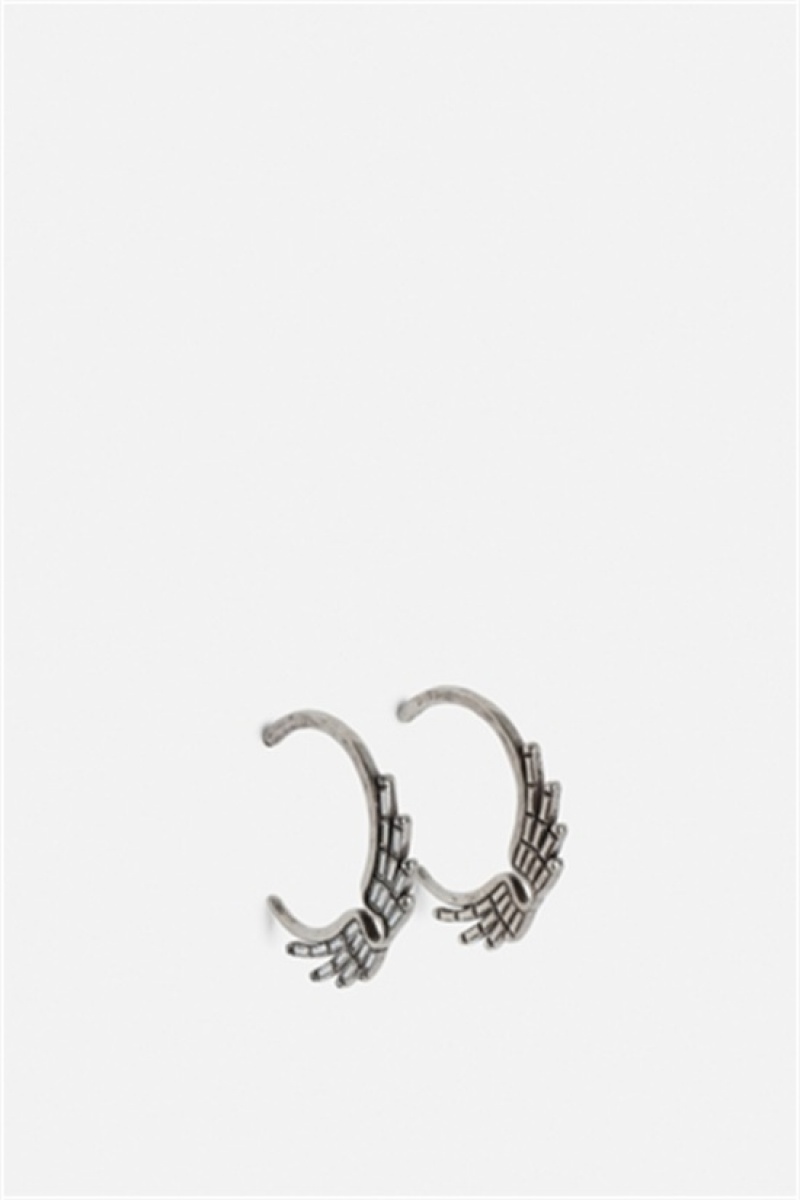 Zadig & Voltaire Rock Star Hoop Earring Plateadas | ZV-255860