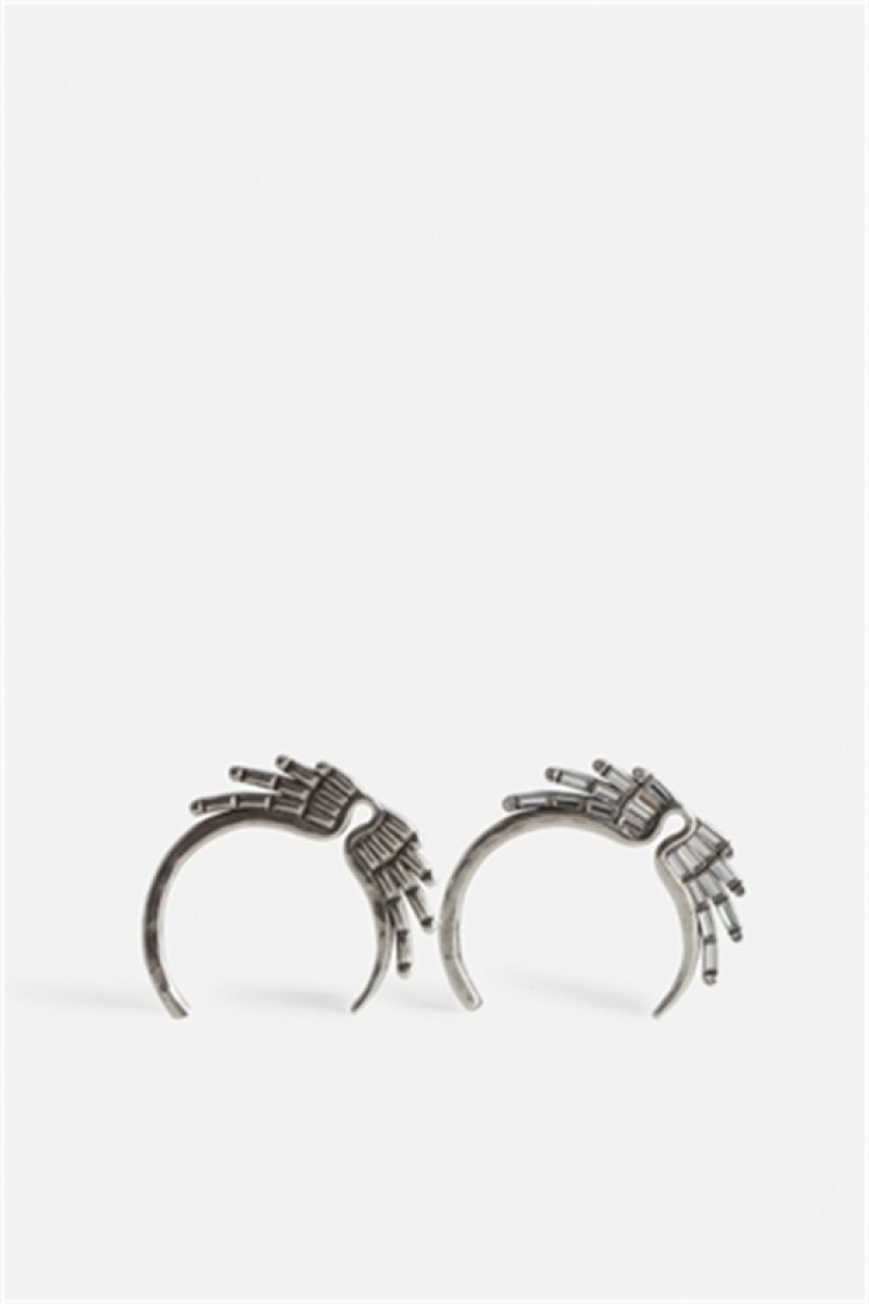 Zadig & Voltaire Rock Star Hoop Earring Plateadas | ZV-255860