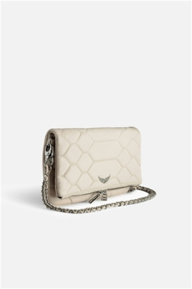 Zadig & Voltaire Rock Xl Mat Bag Beige | ZV-256175