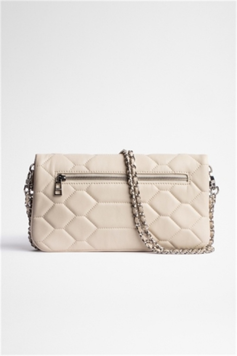 Zadig & Voltaire Rock Xl Mat Bag Beige | ZV-256175