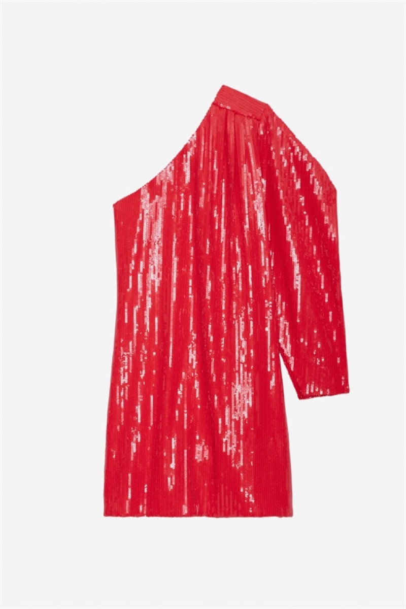 Zadig & Voltaire Roely Sequins Vestido Rojas | ZV-256406