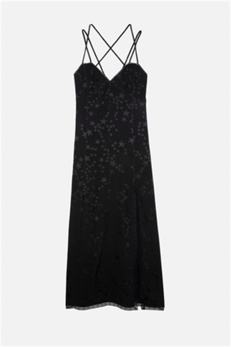 Zadig & Voltaire Rohal Silk Vestido Negras | ZV-256389