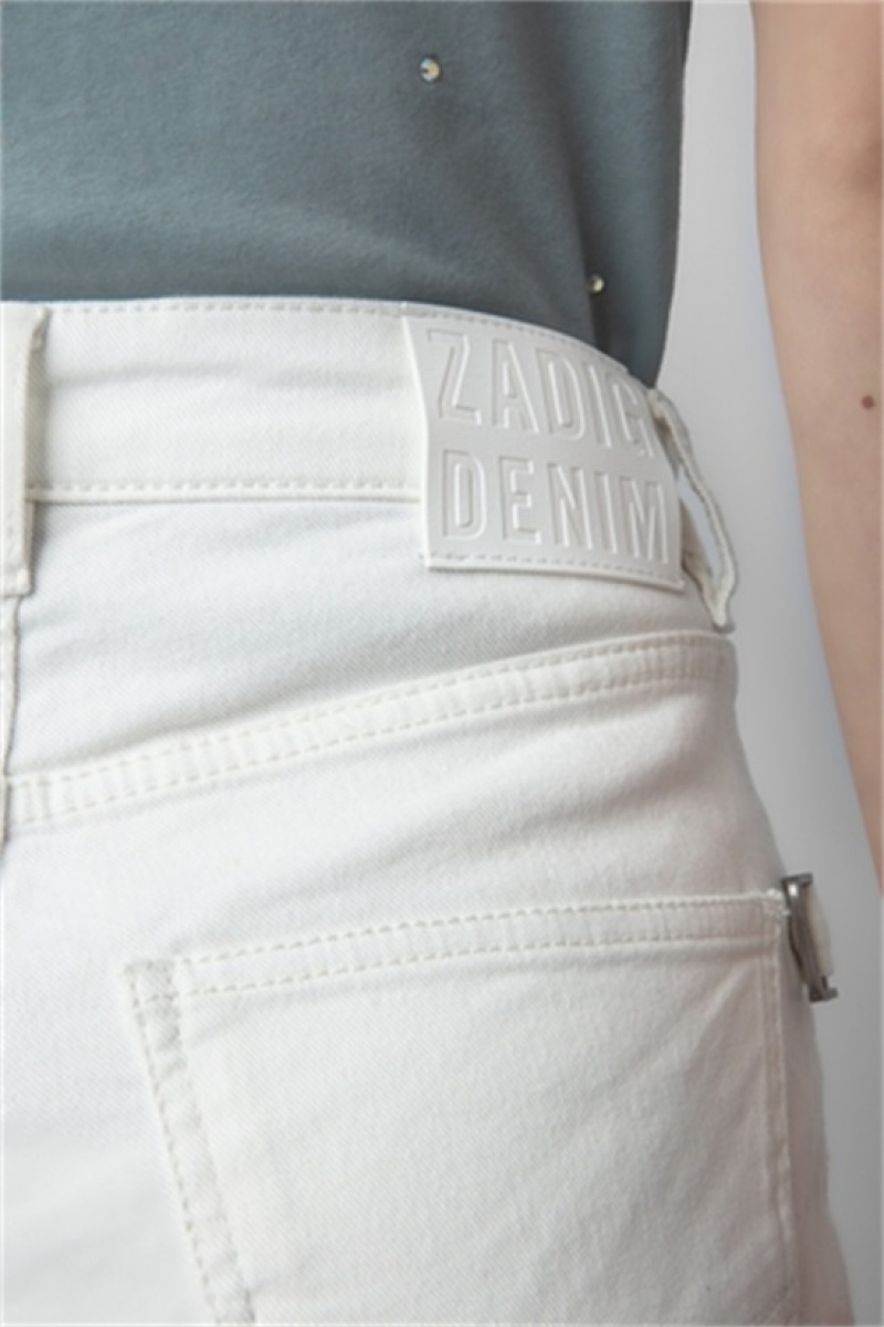 Zadig & Voltaire Sissi Denim Shorts Blancas | ZV-256216