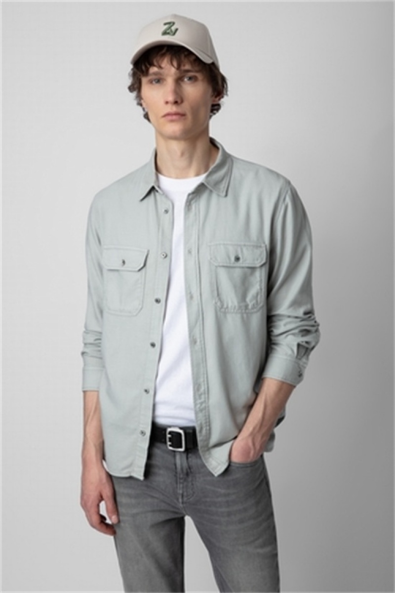 Zadig & Voltaire Stan Shirt Gris | ZV-255720