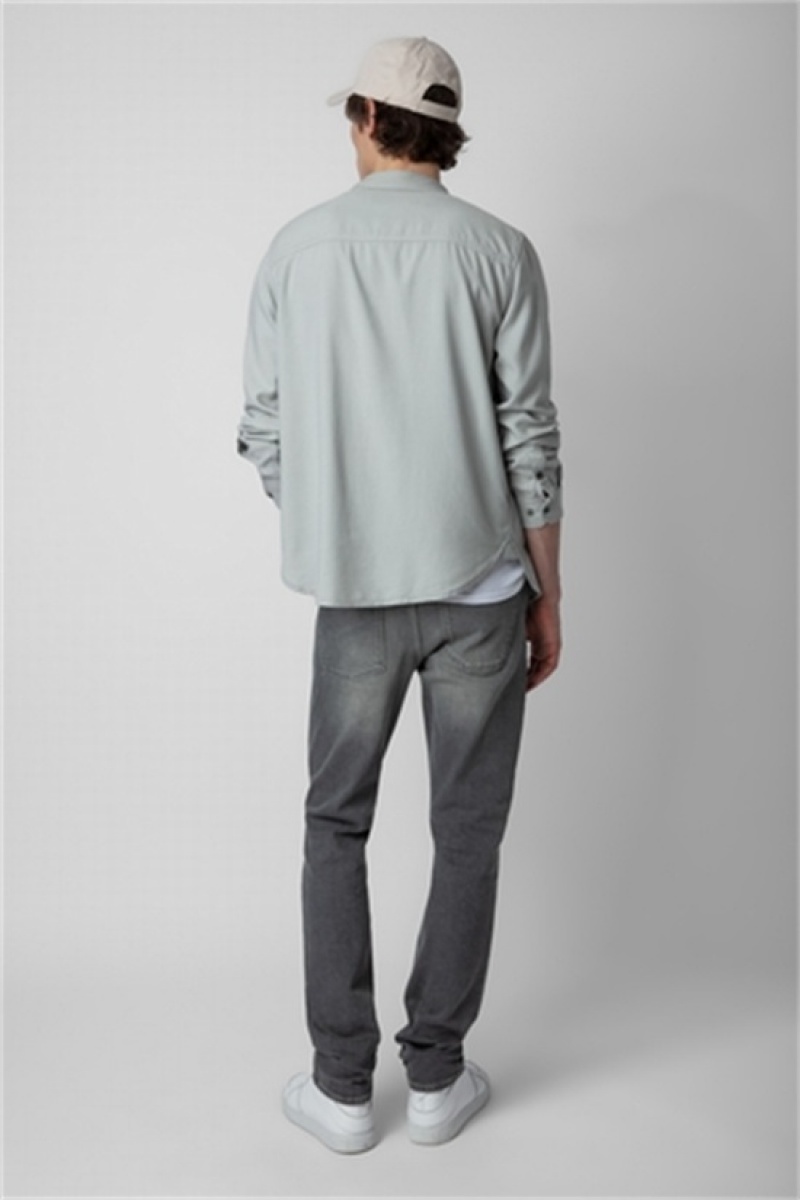 Zadig & Voltaire Stan Shirt Gris | ZV-255720