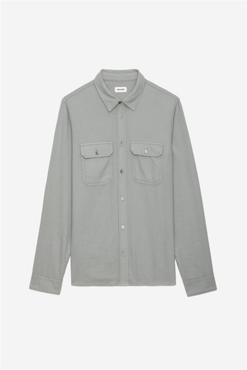 Zadig & Voltaire Stan Shirt Gris | ZV-255720