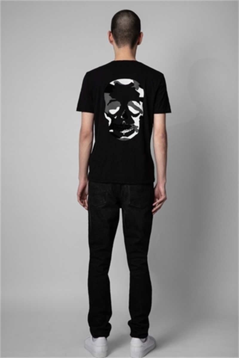 Zadig & Voltaire Stockholm Skull Tee Azules Oscuro | ZV-255714