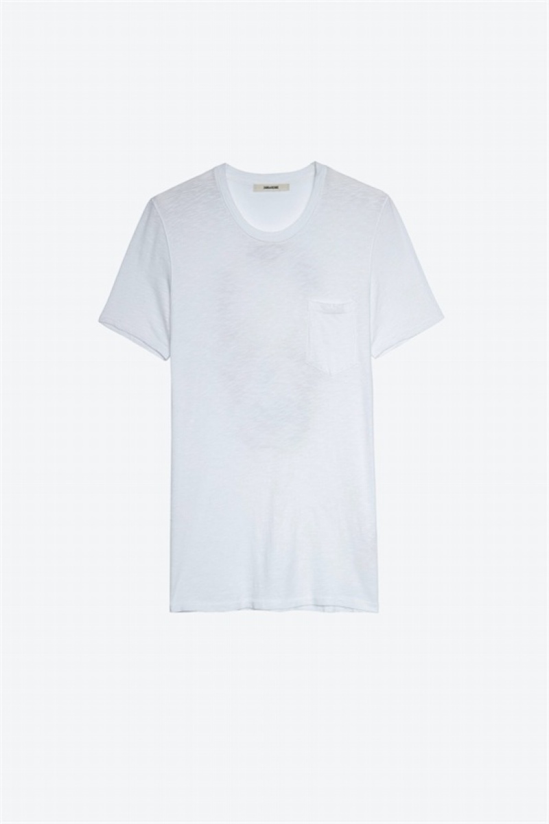 Zadig & Voltaire Stockholm Skull Tee Blancas | ZV-255715