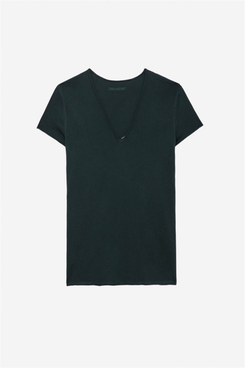 Zadig & Voltaire Story Fishnet T-shirt Verde Oscuro | ZV-256281