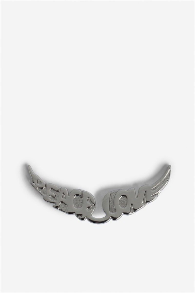 Zadig & Voltaire Swing Your Wings Charms Peace Plateadas | ZV-256145