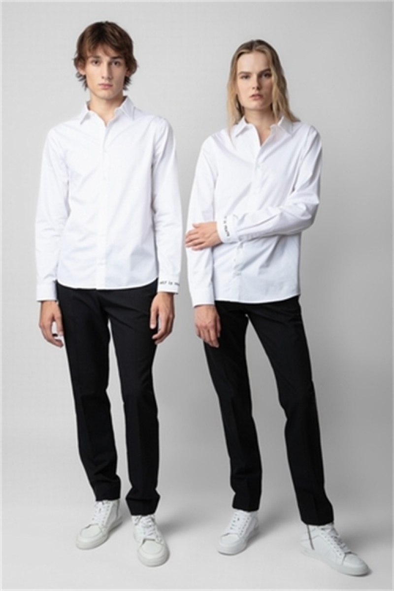 Zadig & Voltaire Sydney Shirt Blancas | ZV-255726