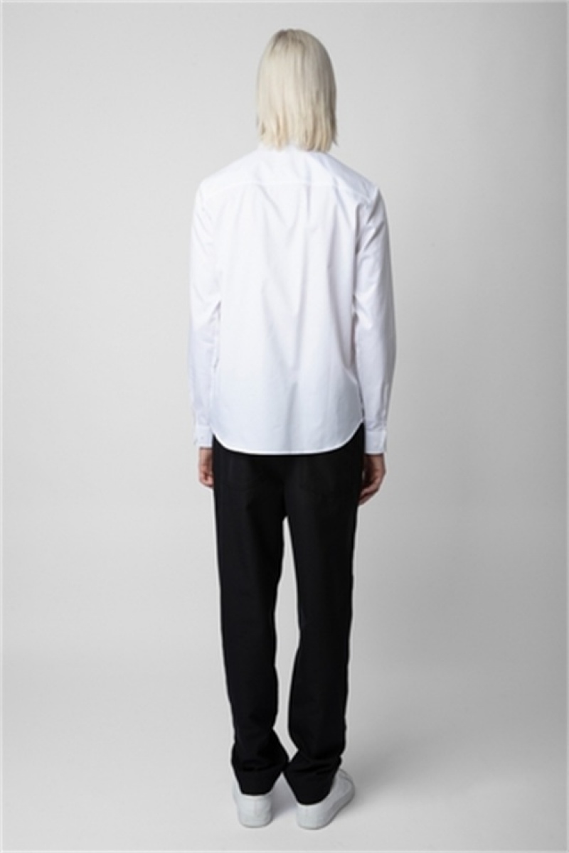 Zadig & Voltaire Sydney Shirt Blancas | ZV-255726