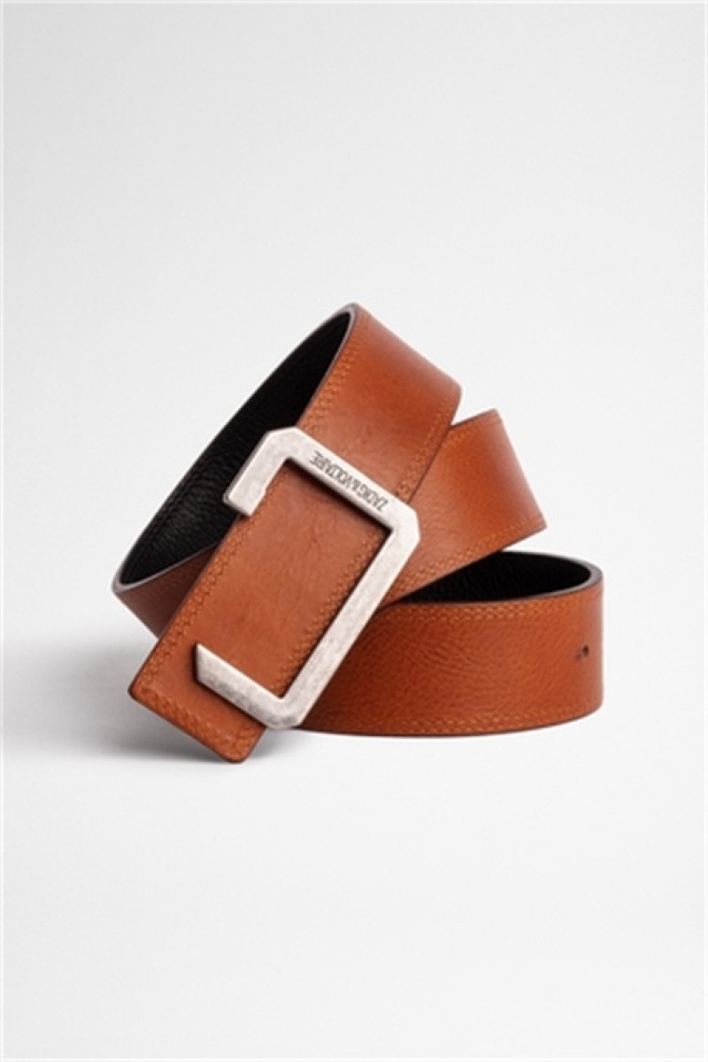 Zadig & Voltaire The Reversible Belt Marrones | ZV-255677