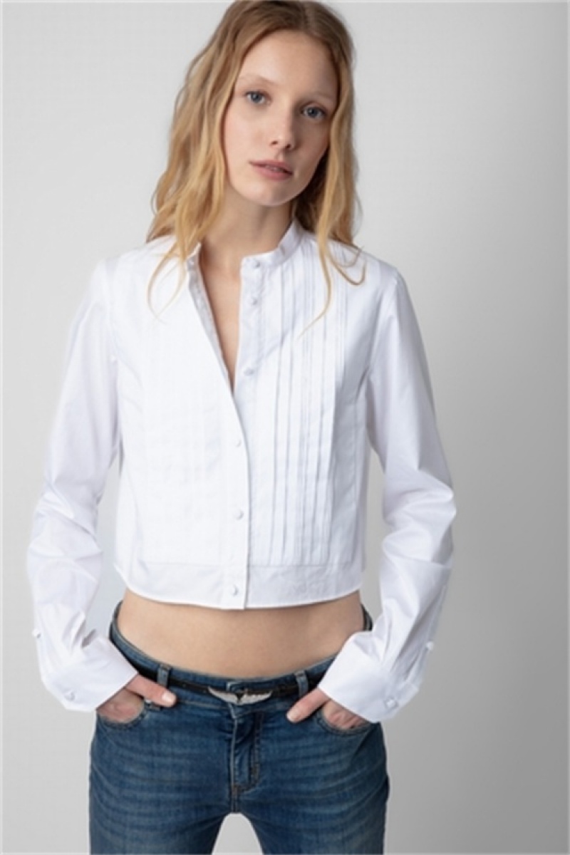 Zadig & Voltaire Theby Shirt Blancas | ZV-256329