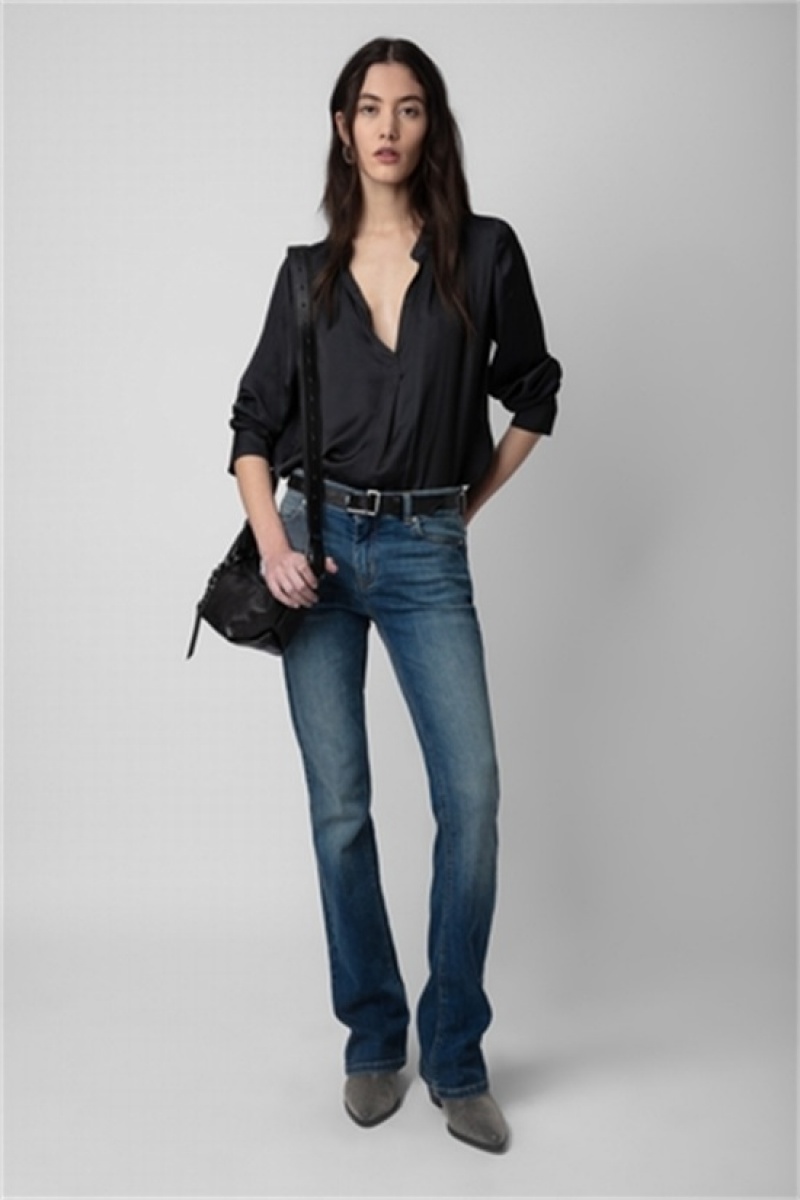 Zadig & Voltaire Tink Satin Top Negras | ZV-256326