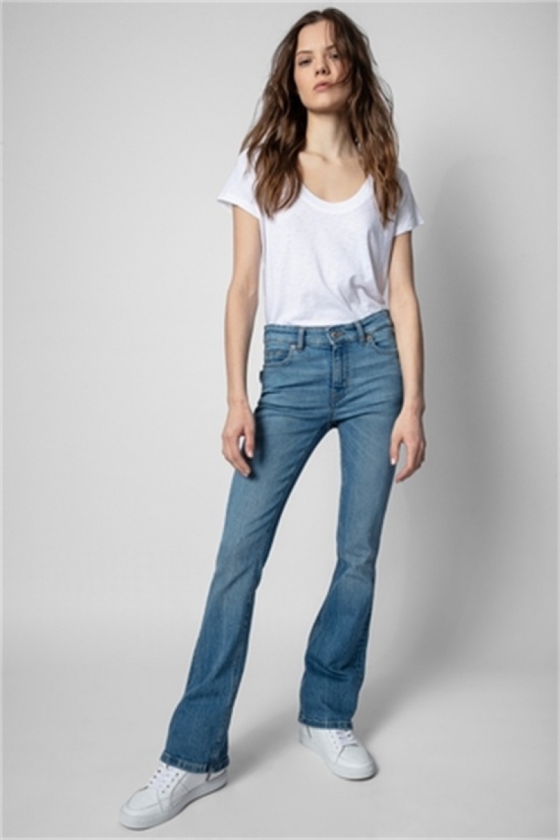 Zadig & Voltaire Tiny Slub T-shirt Blancas | ZV-256273