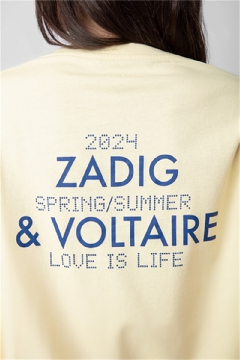 Zadig & Voltaire Tommer Photoprint T-shirt Amarillo | ZV-256265