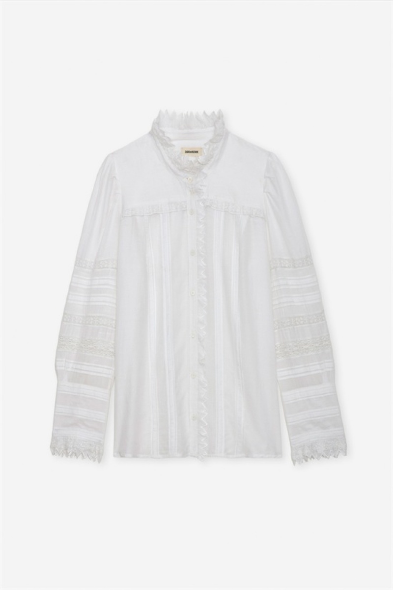 Zadig & Voltaire Trevy Shirt Blancas | ZV-256295