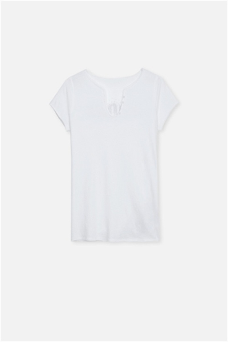 Zadig & Voltaire Tunisien Amour T-shirt Blancas | ZV-256270