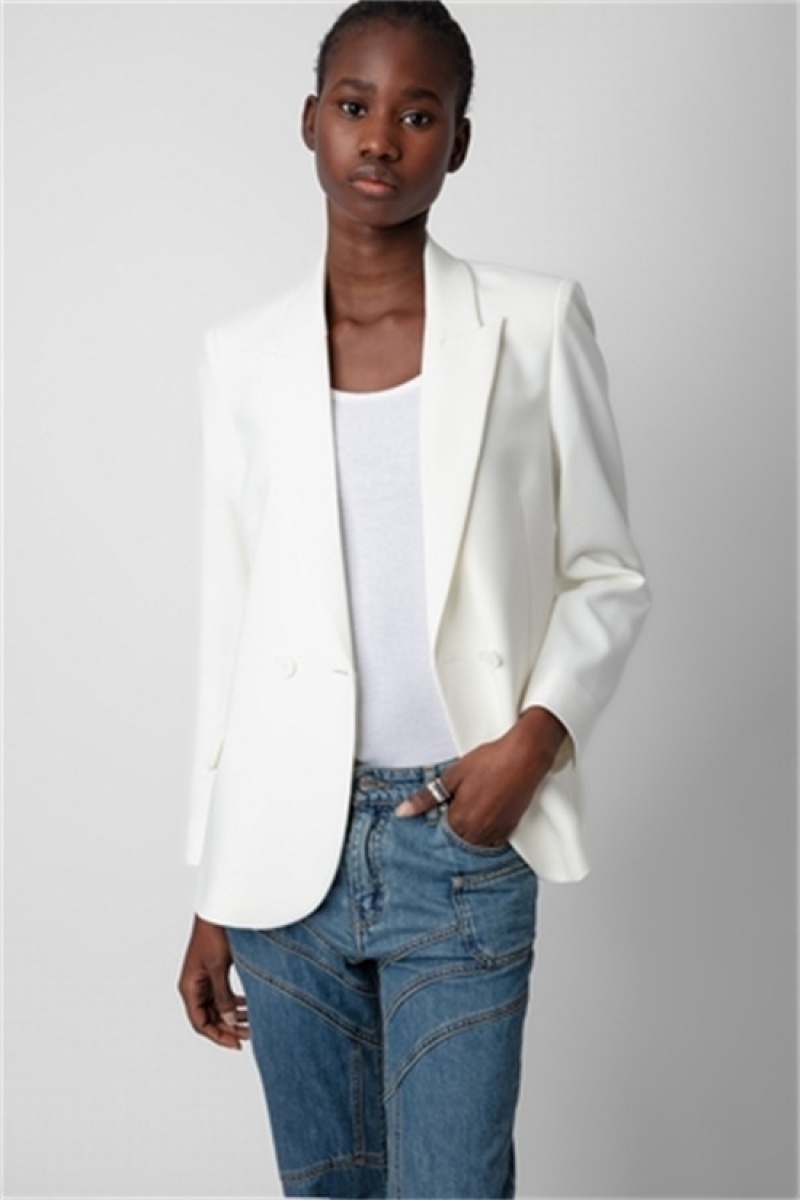 Zadig & Voltaire Visit Peace & Love Blazer Blancas | ZV-256353