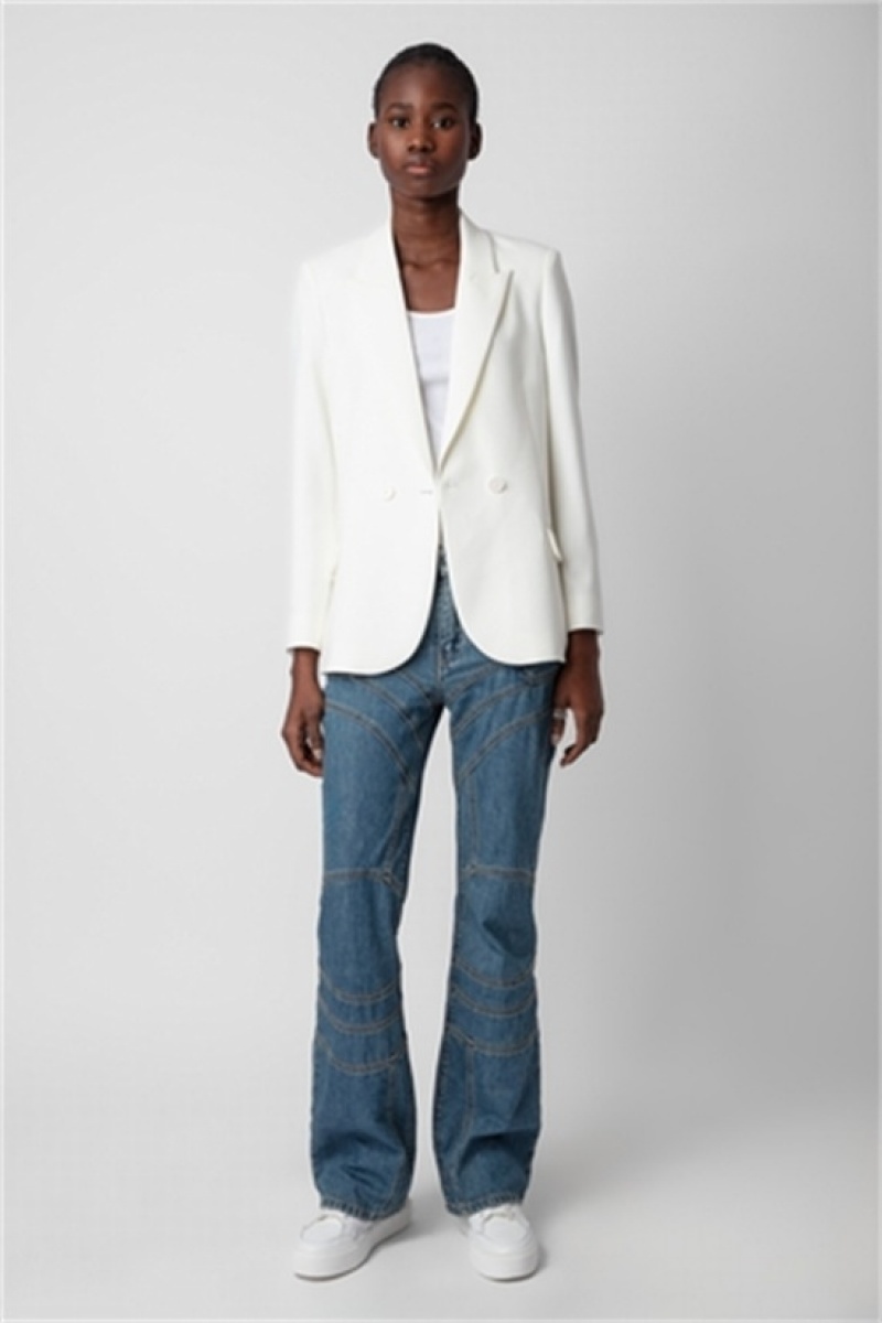 Zadig & Voltaire Visit Peace & Love Blazer Blancas | ZV-256353