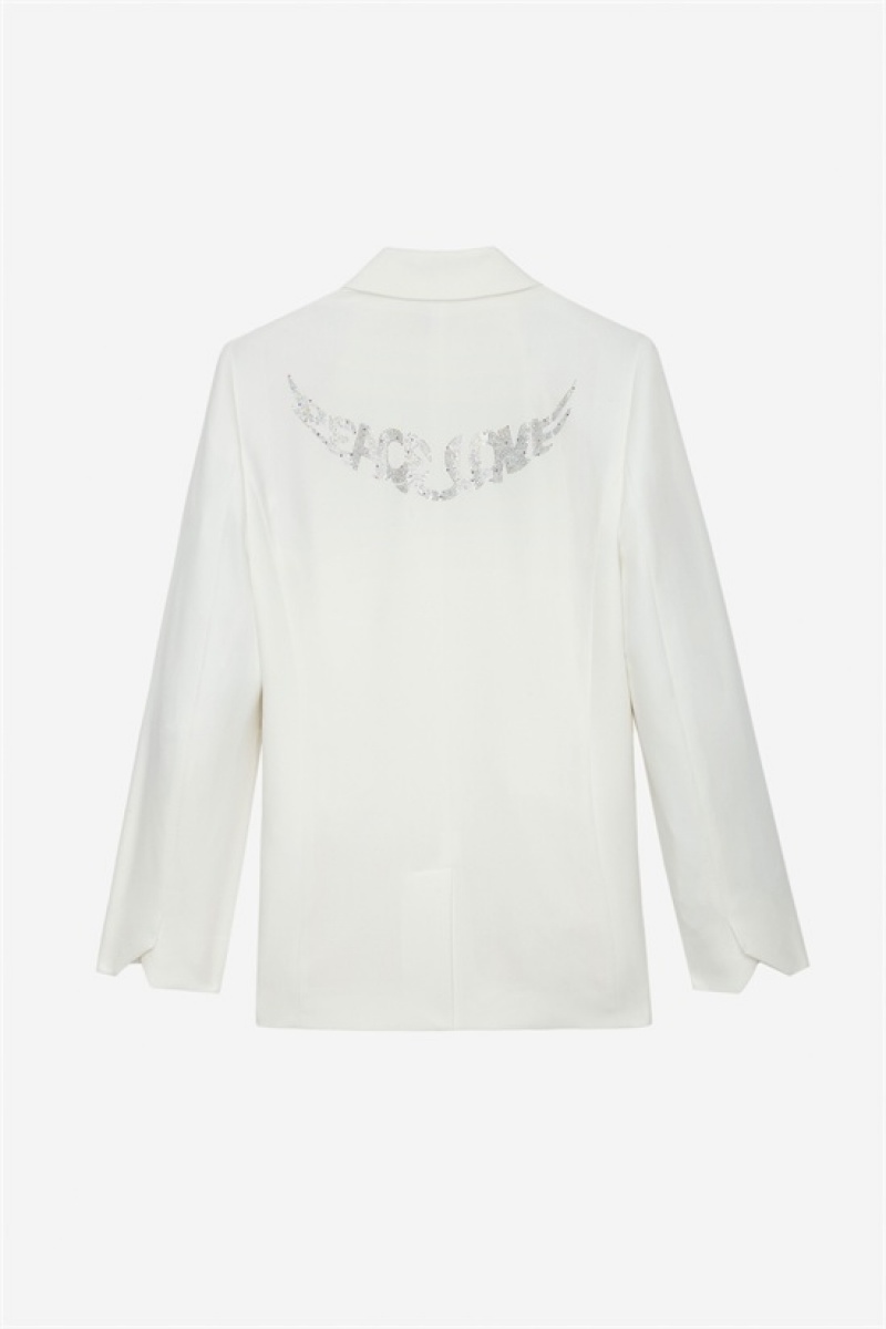 Zadig & Voltaire Visit Peace & Love Blazer Blancas | ZV-256353