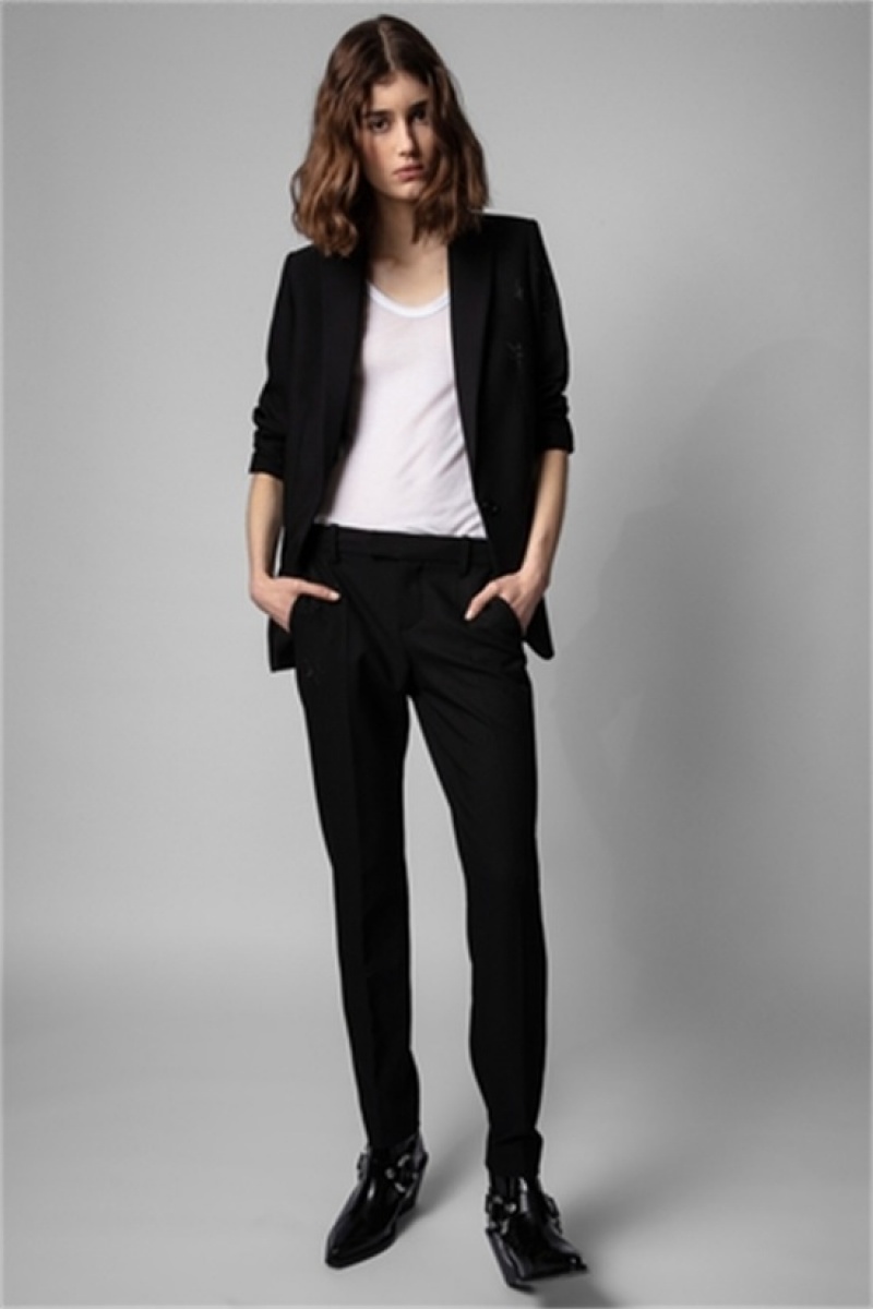 Zadig & Voltaire Viva Stars Blazer Negras | ZV-256358