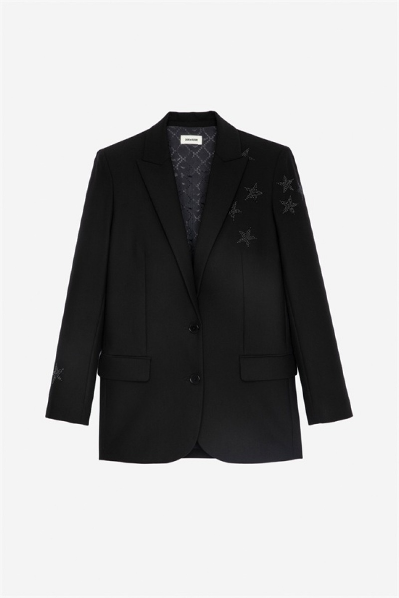 Zadig & Voltaire Viva Stars Blazer Negras | ZV-256358