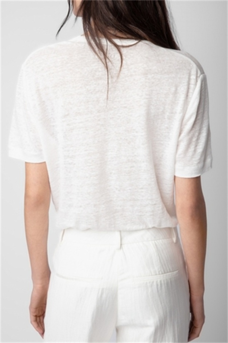 Zadig & Voltaire Wassa T-shirt Blancas | ZV-256260