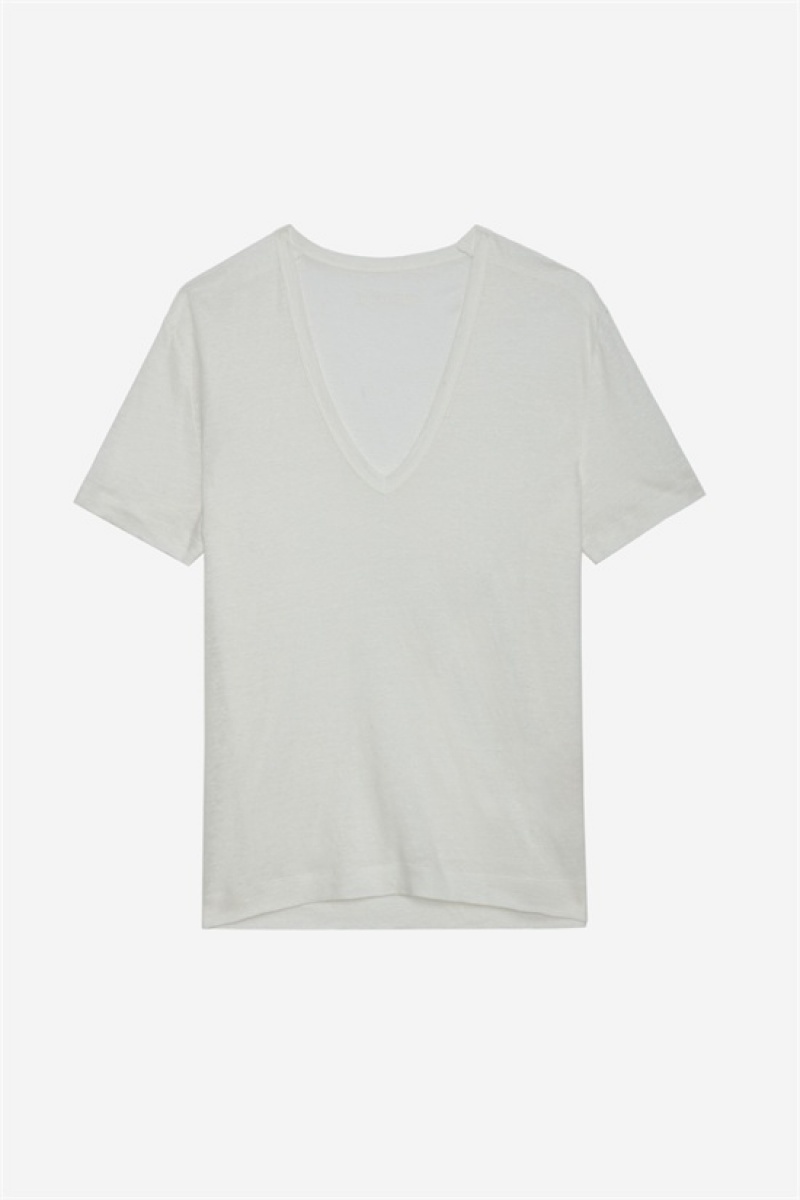 Zadig & Voltaire Wassa T-shirt Blancas | ZV-256260