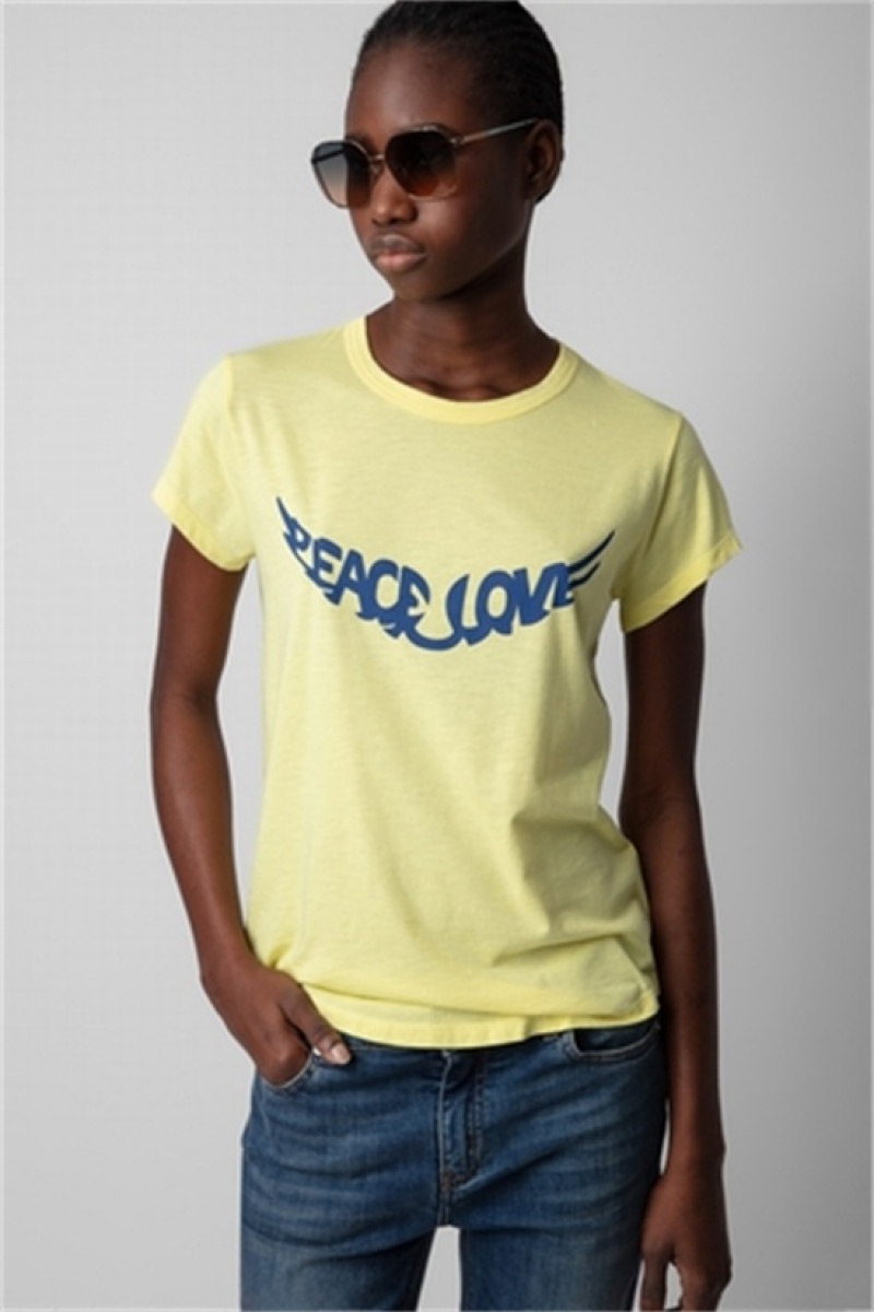 Zadig & Voltaire Woop Wings T-shirt Amarillo | ZV-256257