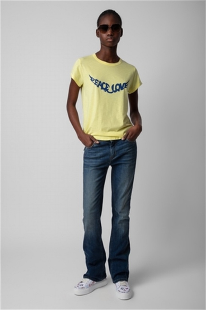 Zadig & Voltaire Woop Wings T-shirt Amarillo | ZV-256257