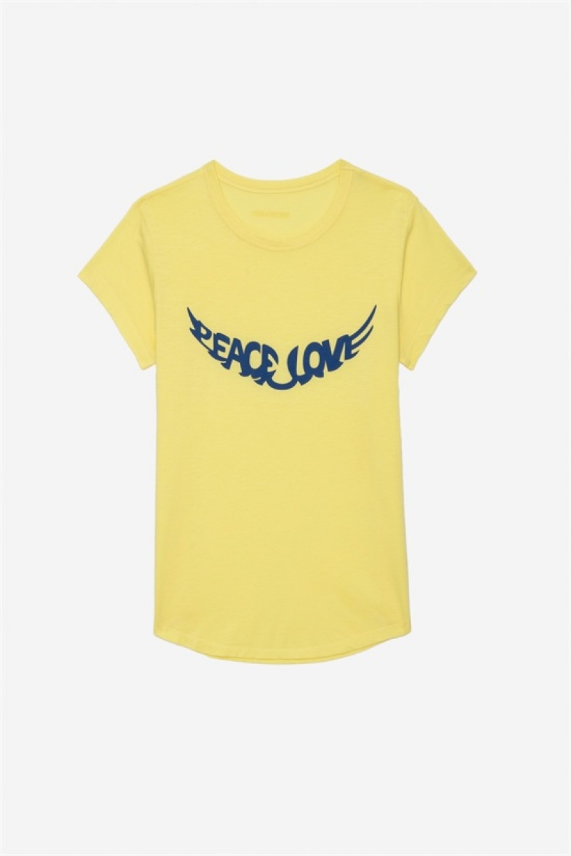 Zadig & Voltaire Woop Wings T-shirt Amarillo | ZV-256257