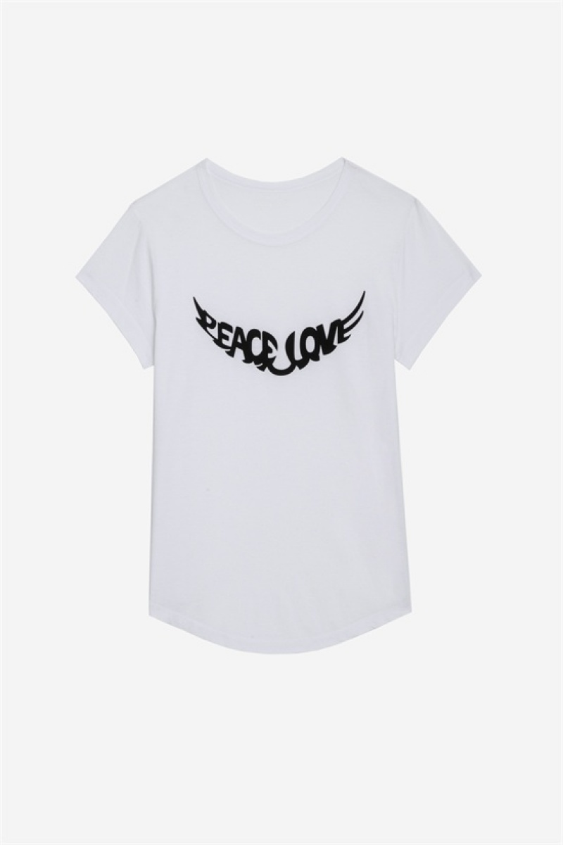 Zadig & Voltaire Woop Wings T-shirt Blancas | ZV-256256