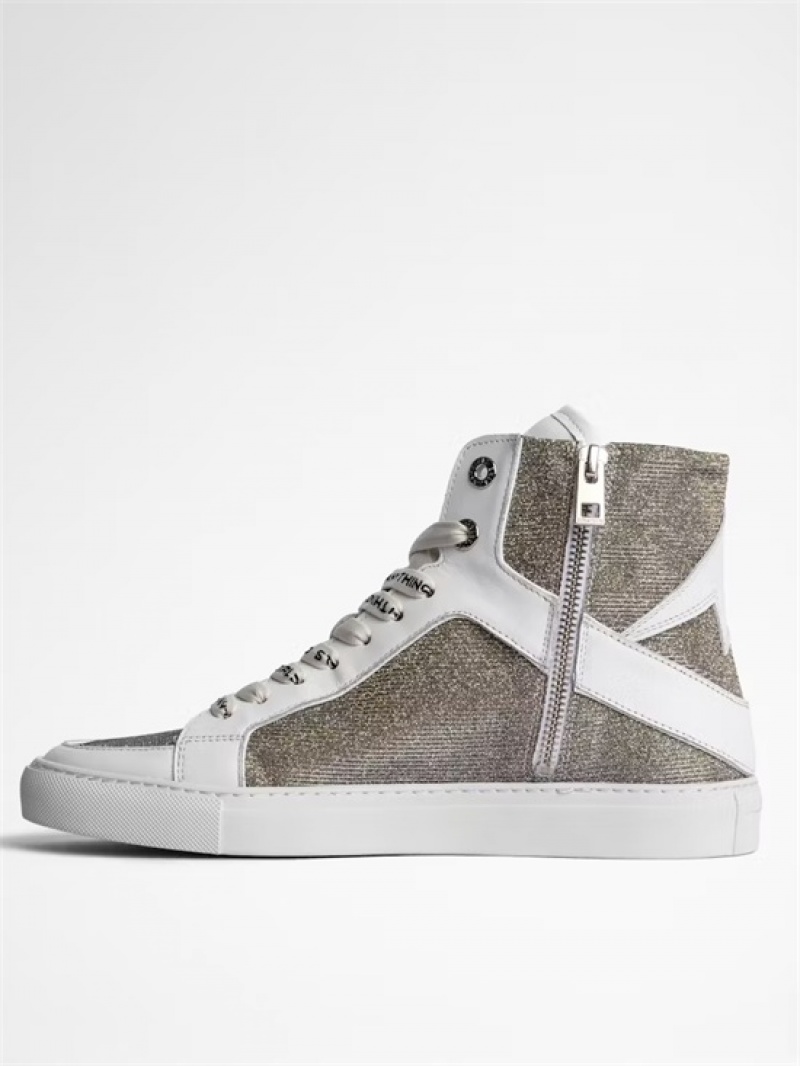 Zadig & Voltaire ZV1747 High Flash Sneakers Plateadas | ZV-255671