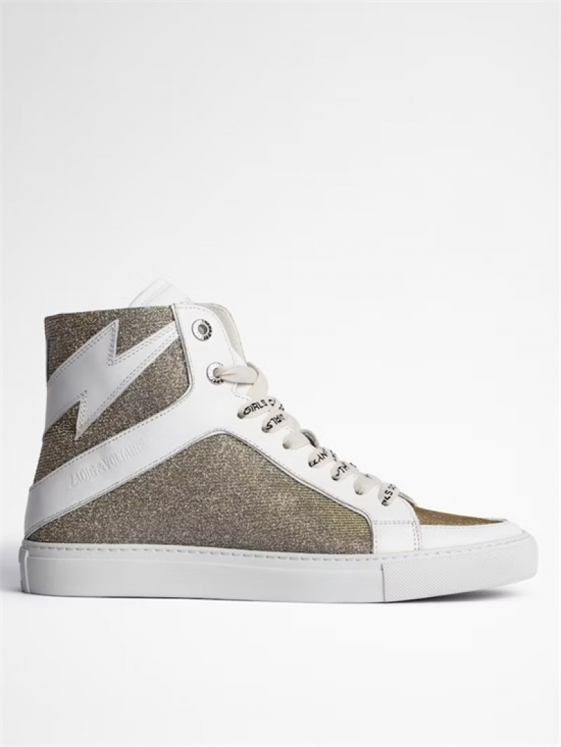 Zadig & Voltaire ZV1747 High Flash Sneakers Plateadas | ZV-255671