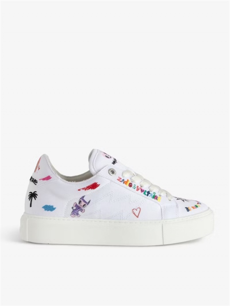 Zadig & Voltaire ZV1747 La Flash Fornido Low-Top Sneakers Blancas | ZV-255664