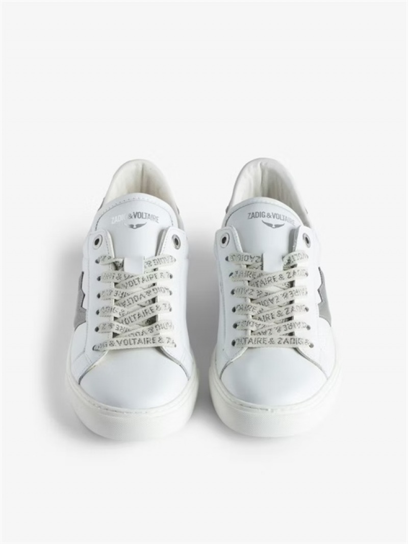 Zadig & Voltaire ZV1747 La Flash Low-Top Sneakers Plateadas | ZV-255666